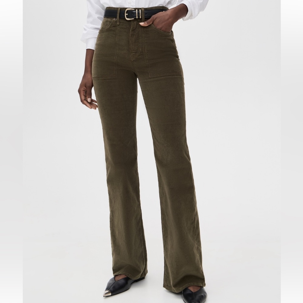 New with Tags Veronica Beard Crosbie High Rise Wide Leg Jeans Army